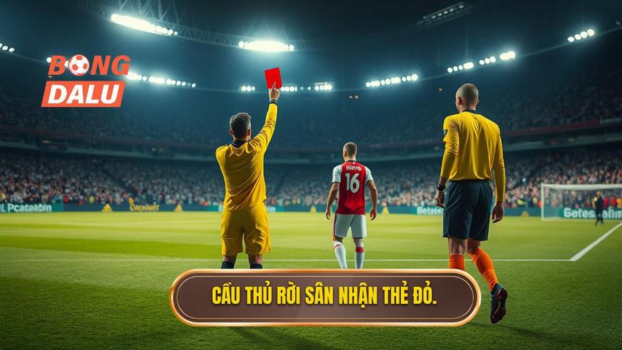 1. Cầu thủ rời sân nhận thẻ đỏ.