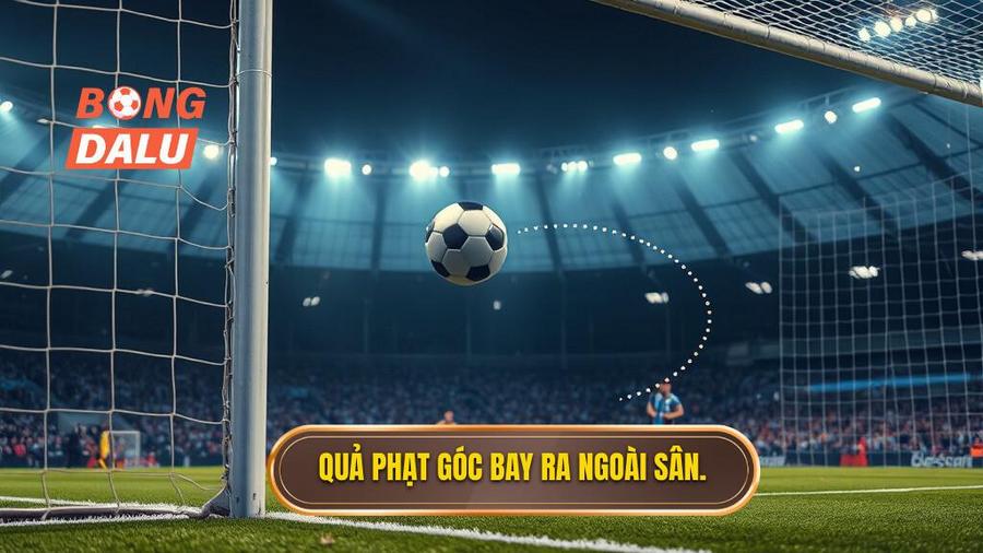 2. Quả phạt góc bay ra ngoài sân.