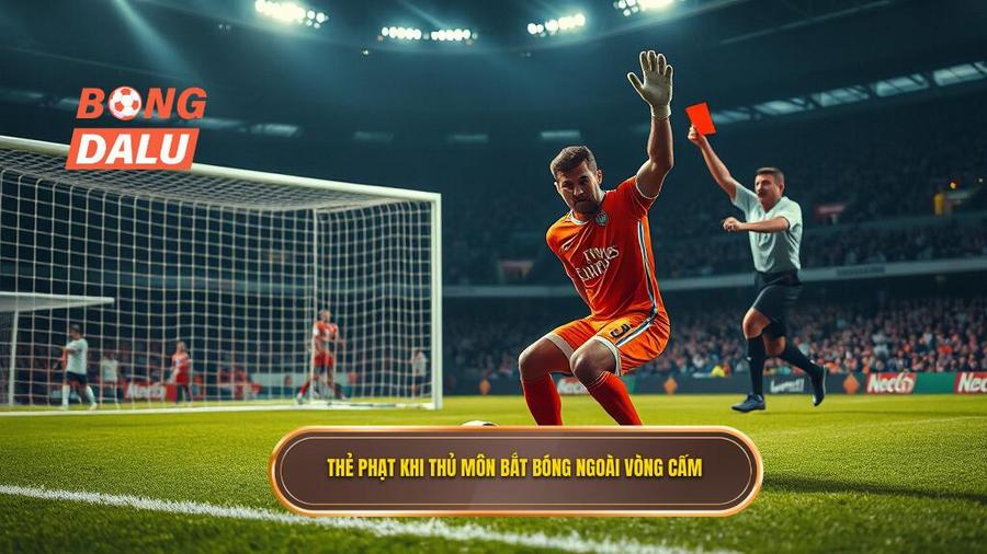 2. Thẻ phạt khi thủ môn bắt bóng ngoài vòng cấm