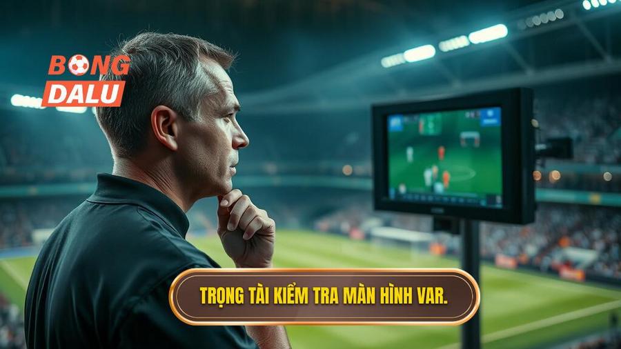 2. Trọng tài kiểm tra màn hình VAR.